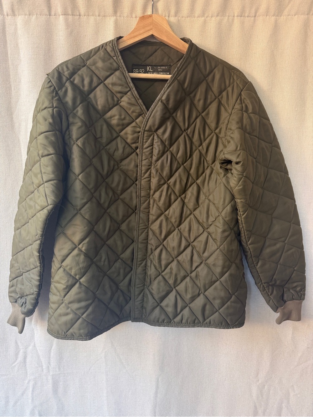 Vintage Olive Quilted Puffer Jacket